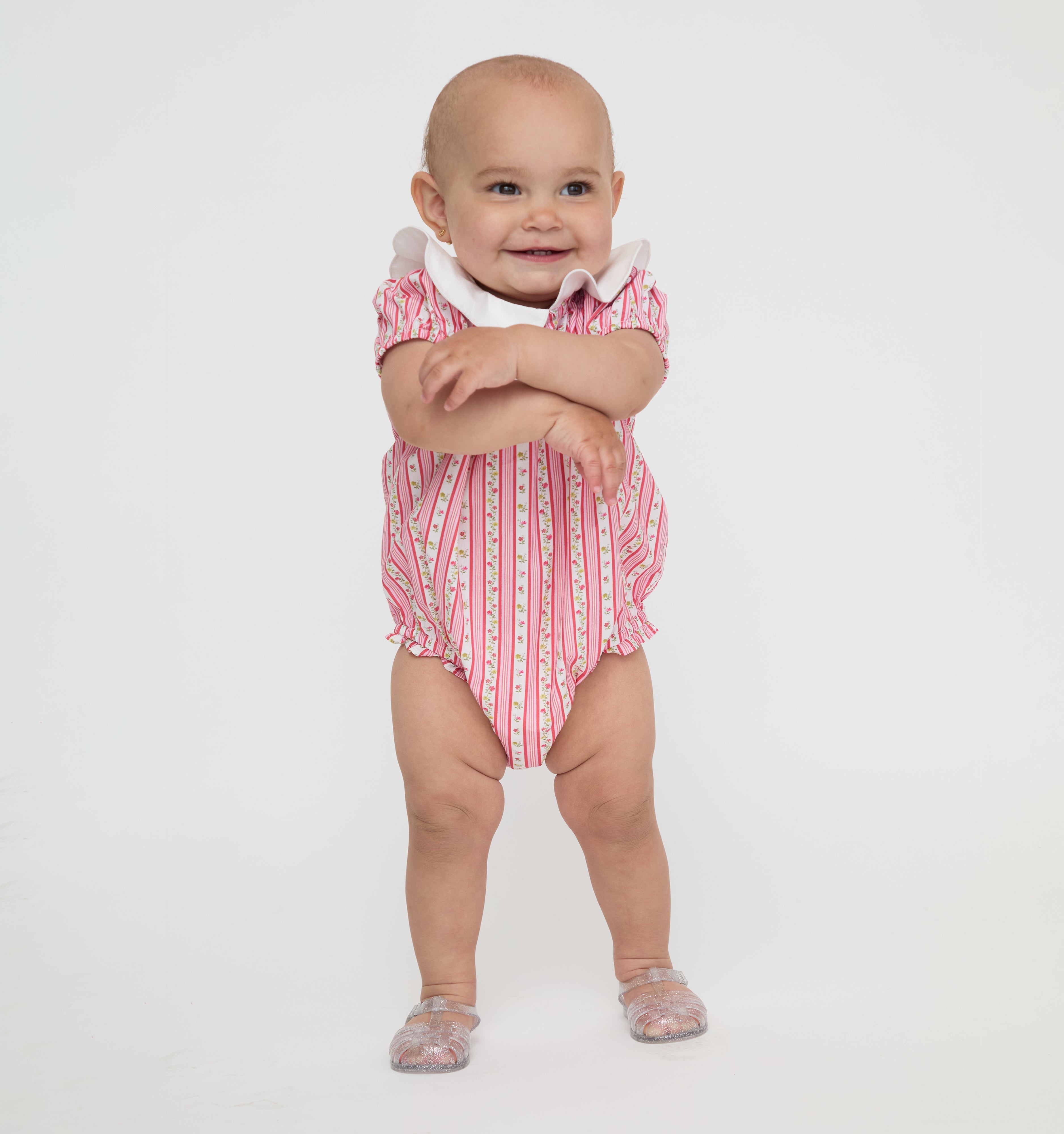 The Baby Nova Bubble / Pansy Stripe Pink   By Hill House Home