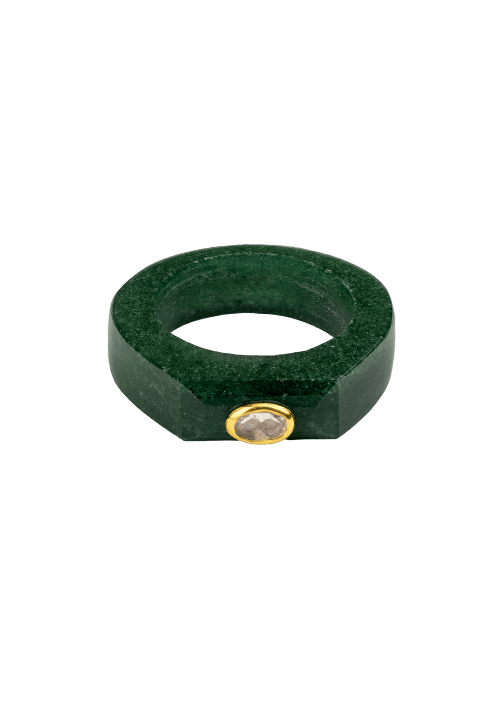 Anillo Aventurina Verde Mora