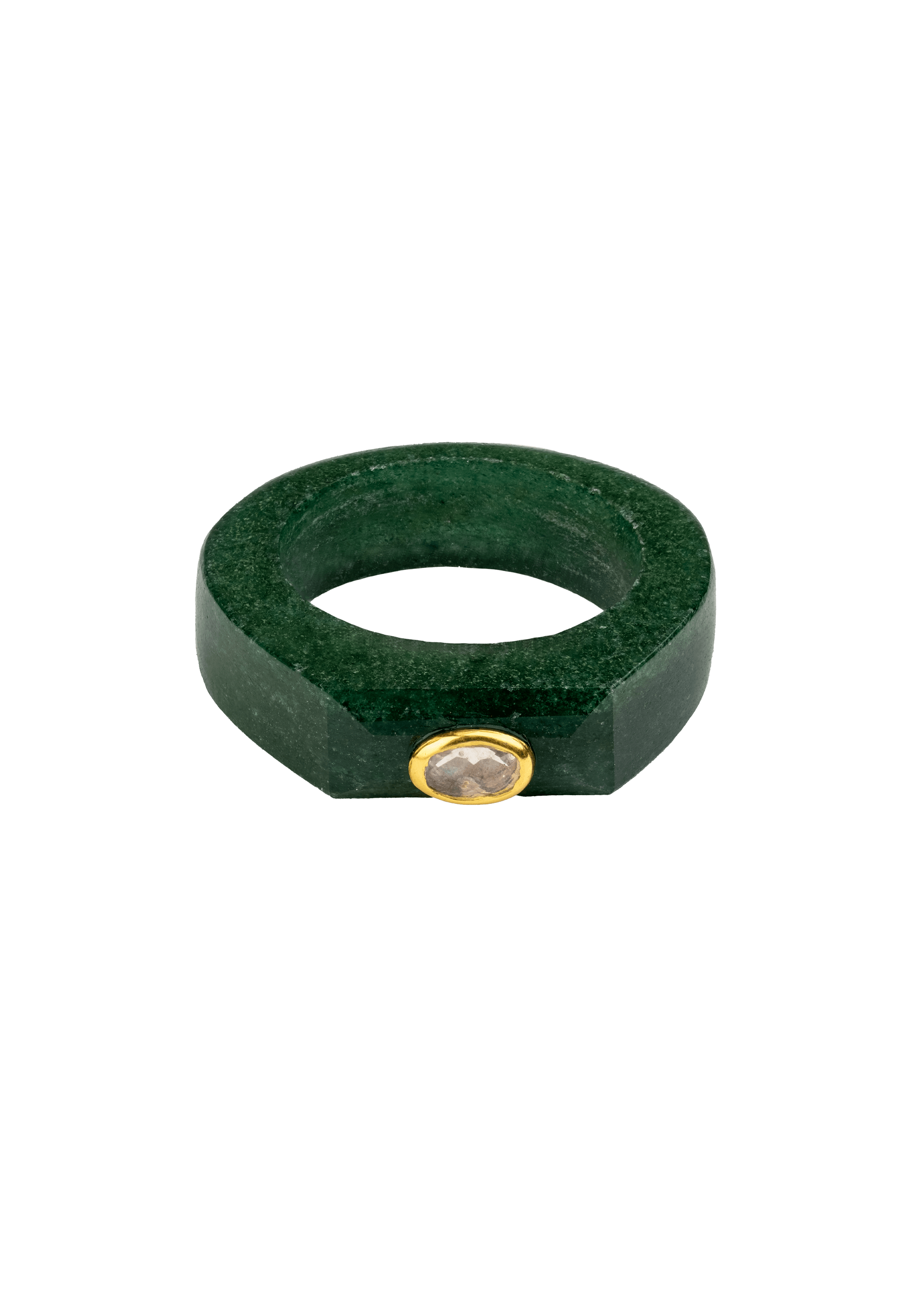 Anillo Aventurina Verde Mora