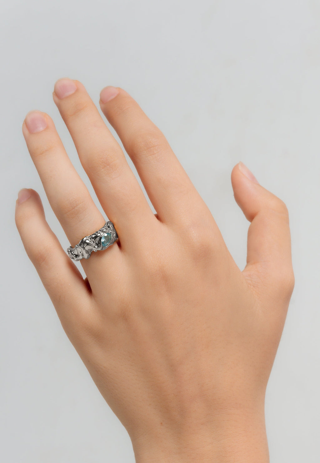 Anillo Judy Aguamarina Plata
