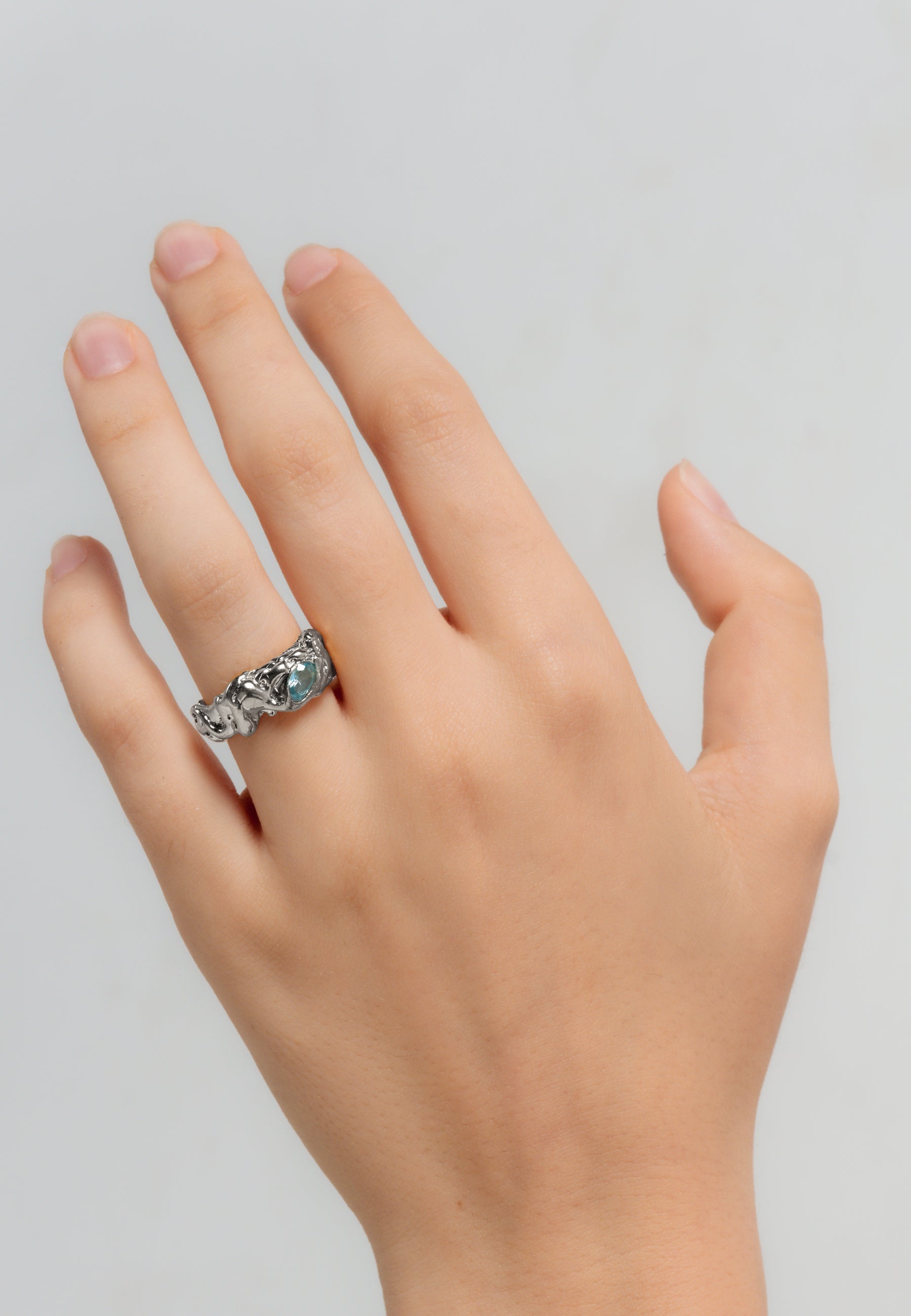 Anillo Judy Aguamarina Plata