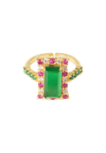 Anillo Rivoli Fucsia y Verde