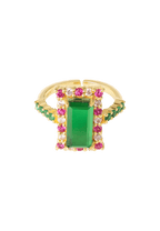 Anillo Rivoli Fucsia y Verde