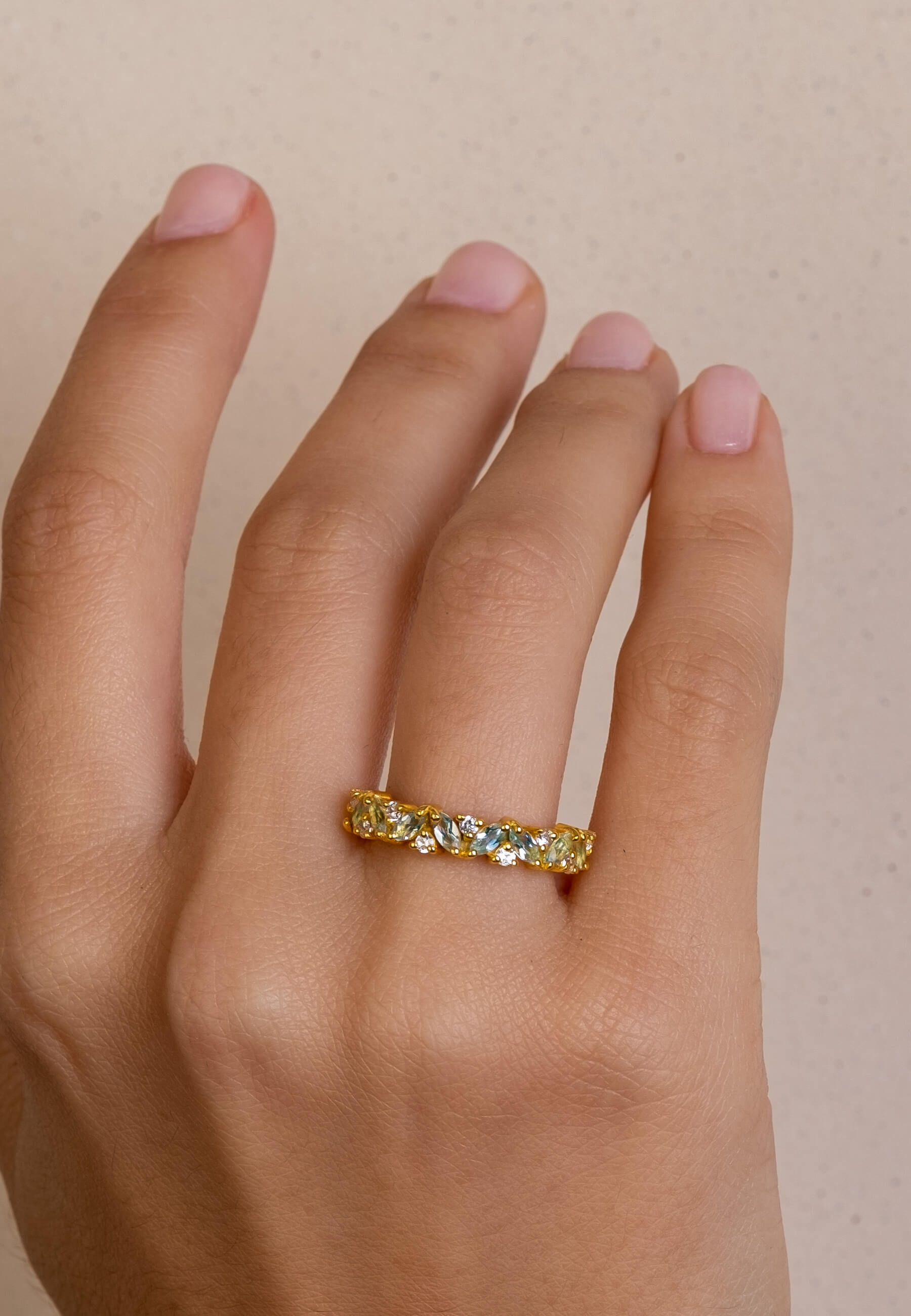 Anillo Topacio Azul Diciembre