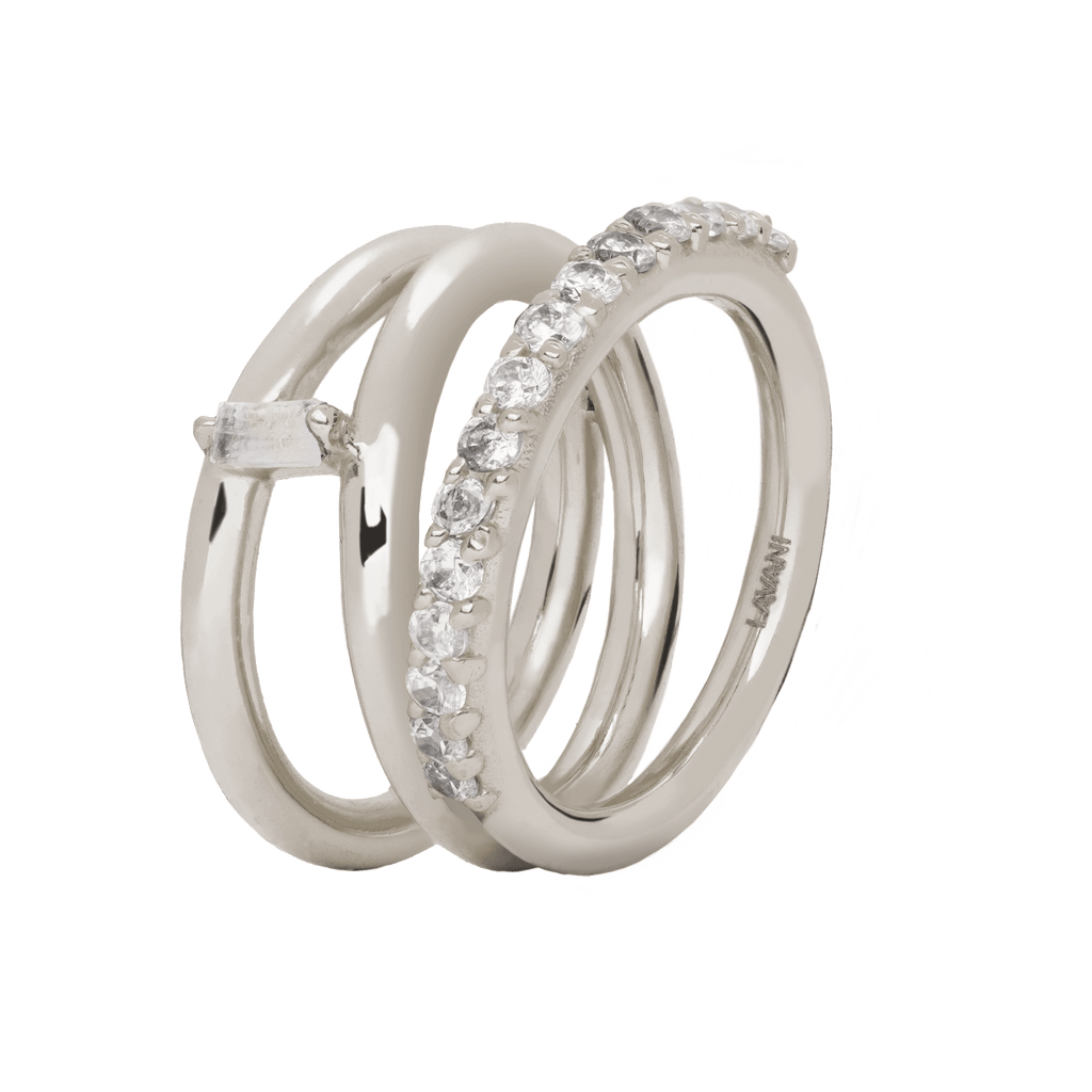 Anillo Idol Blanco Plata
