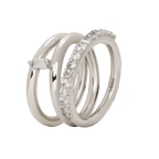Anillo Idol Blanco Plata