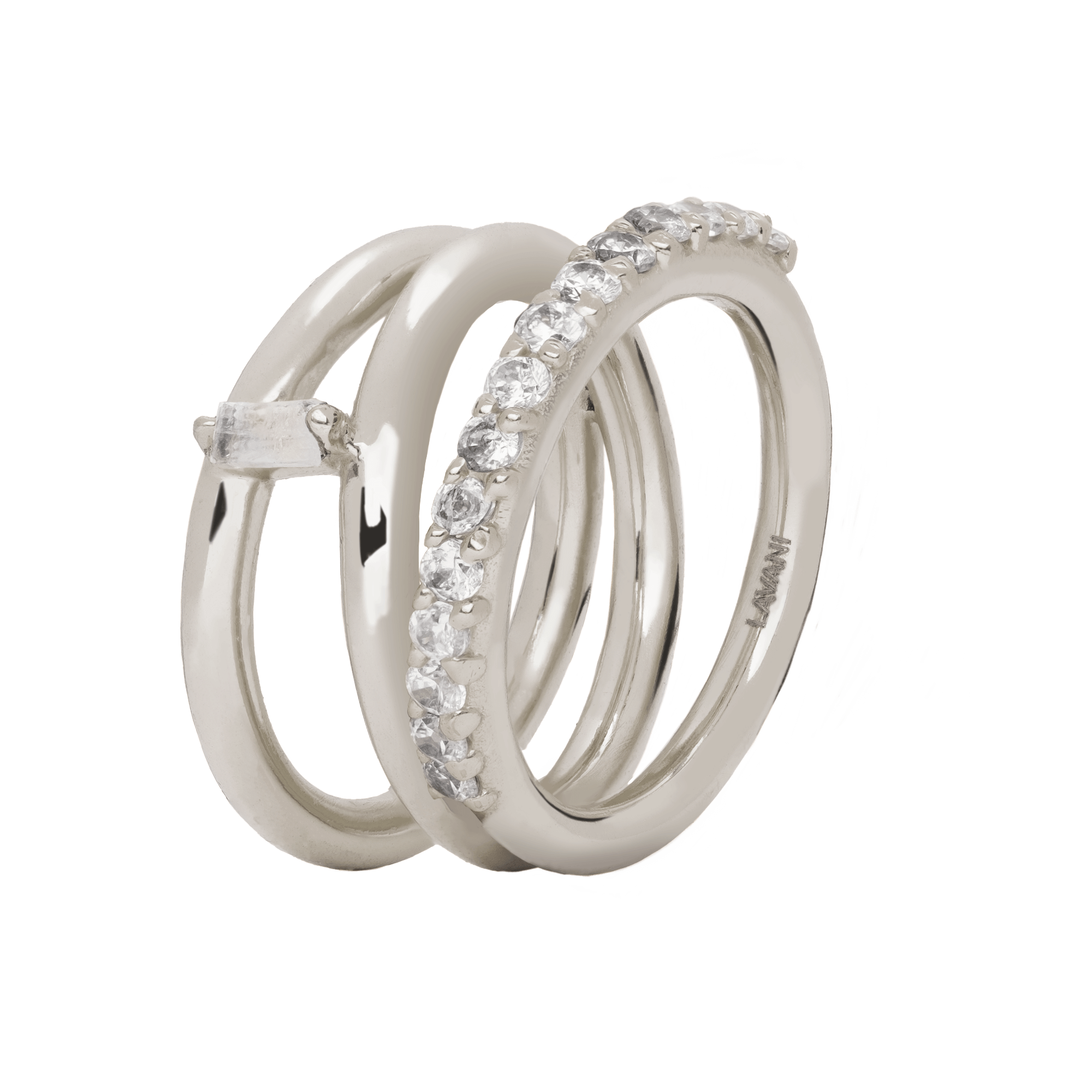 Anillo Idol Blanco Plata