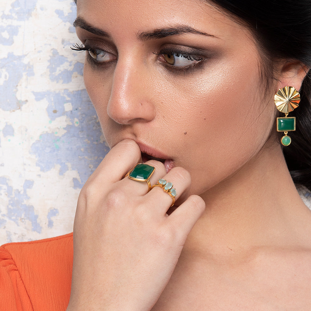 Anillo Stardust Verde