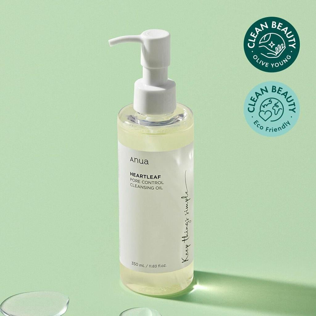 Anua Heartleaf Aceite Desmaquillante y Limpiador de Poros | Limpieza Suave para Piel Sensible – Cosmética Coreana K-Beauty (200ml)