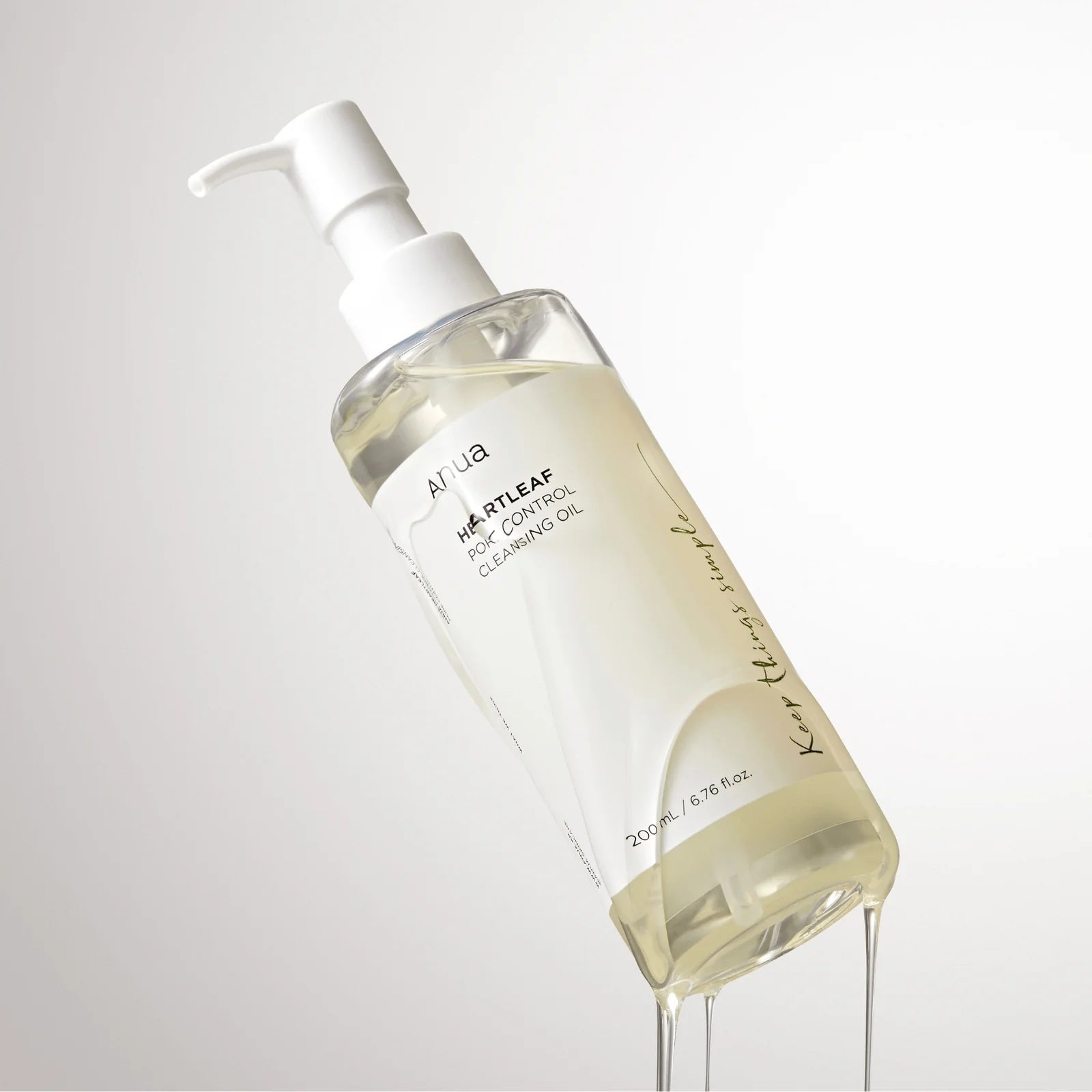 Anua Heartleaf Aceite Desmaquillante y Limpiador de Poros | Limpieza Suave para Piel Sensible – Cosmética Coreana K-Beauty (200ml)
