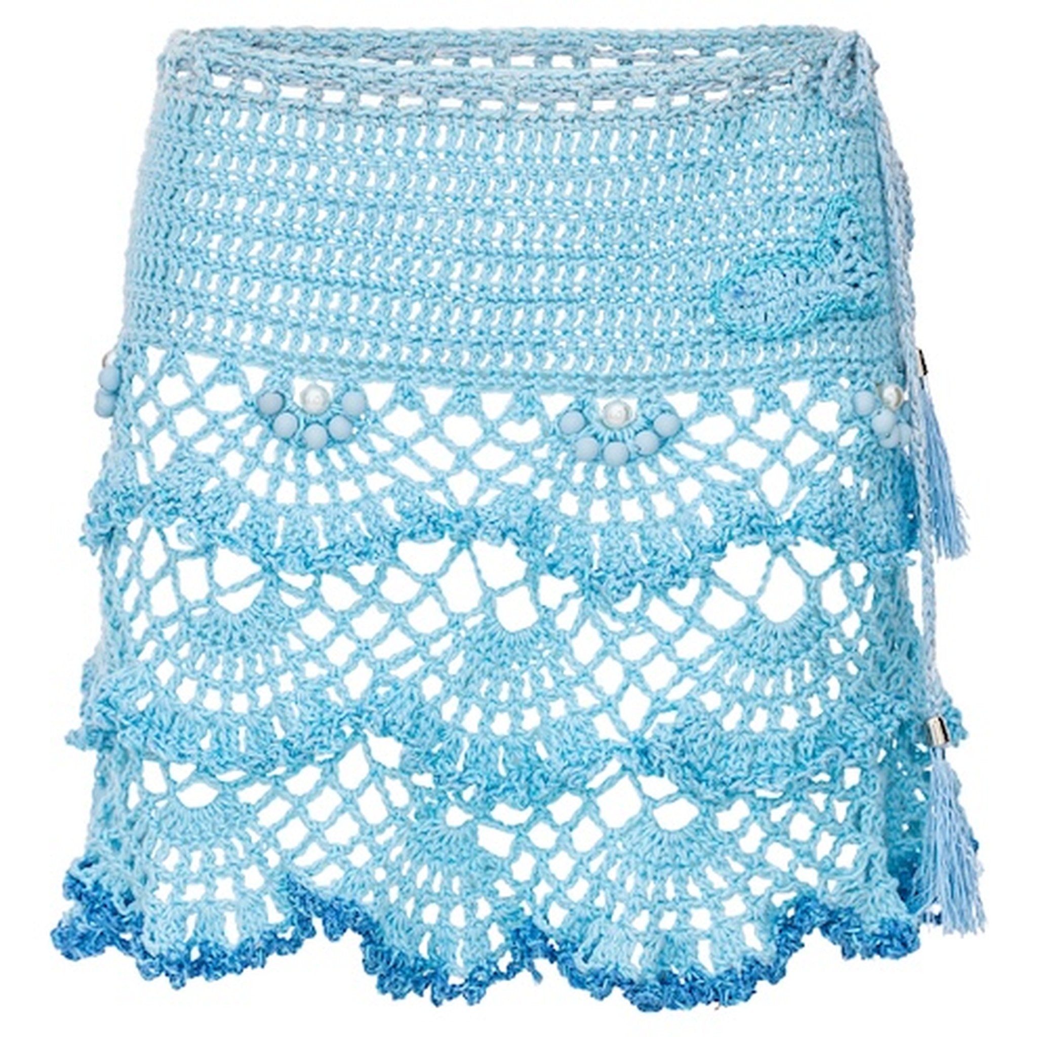 Aqua Marine Handmade Mini Crochet Skirt