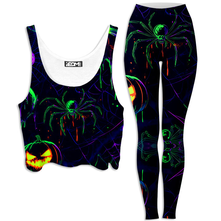 Arachnophobia Crop Top and Leggings Combo