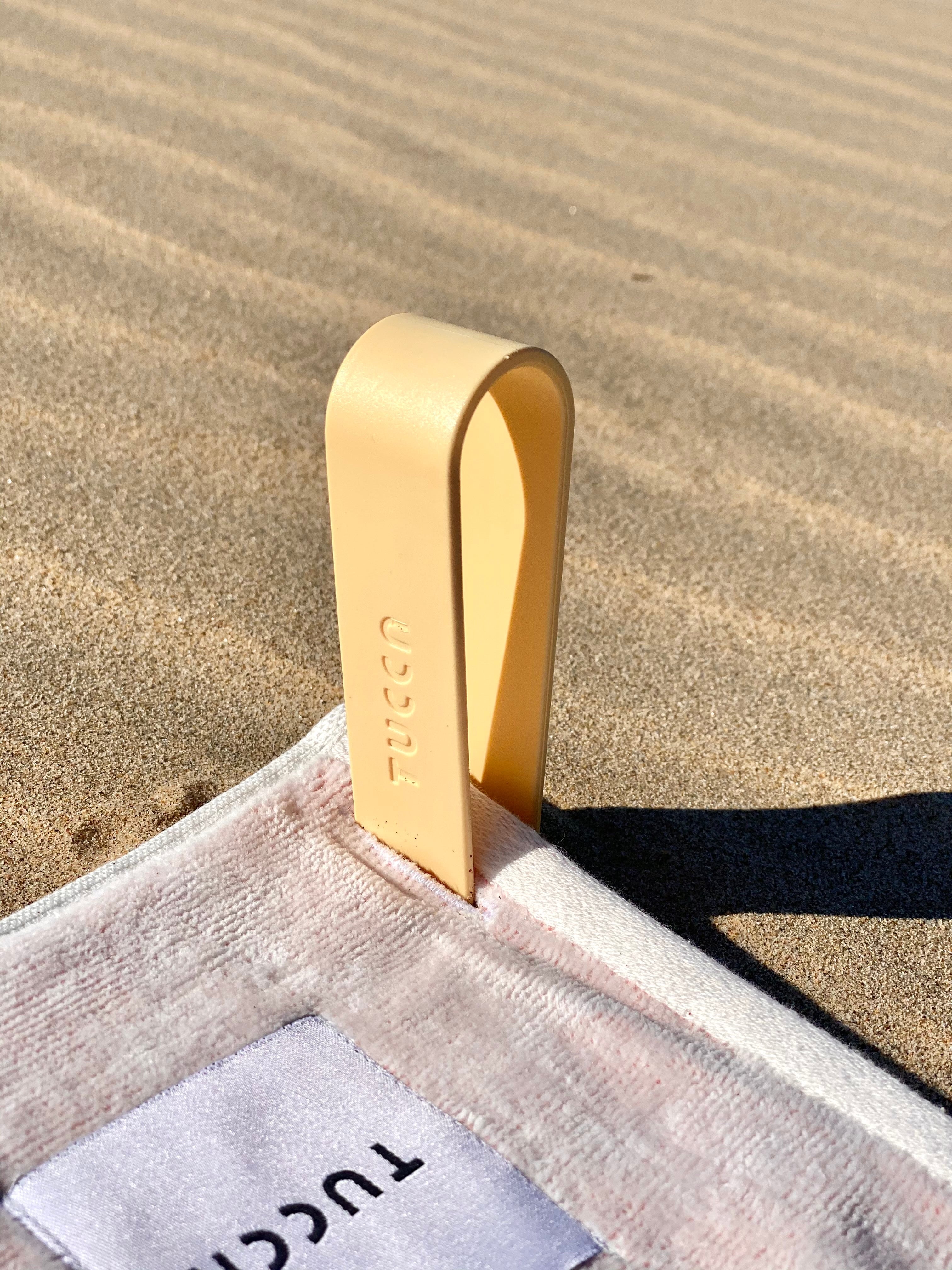 BERRY - Toalla de playa de algodón orgánico con bolsillo