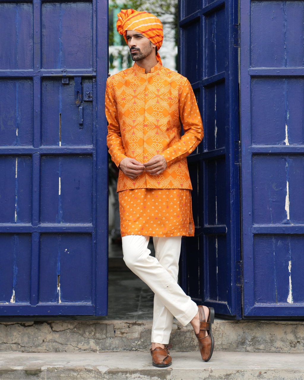 Aryan Nehru Jacket and Kurta Set By KYNAH, Luxury Indian Fashion & Bridal Wear