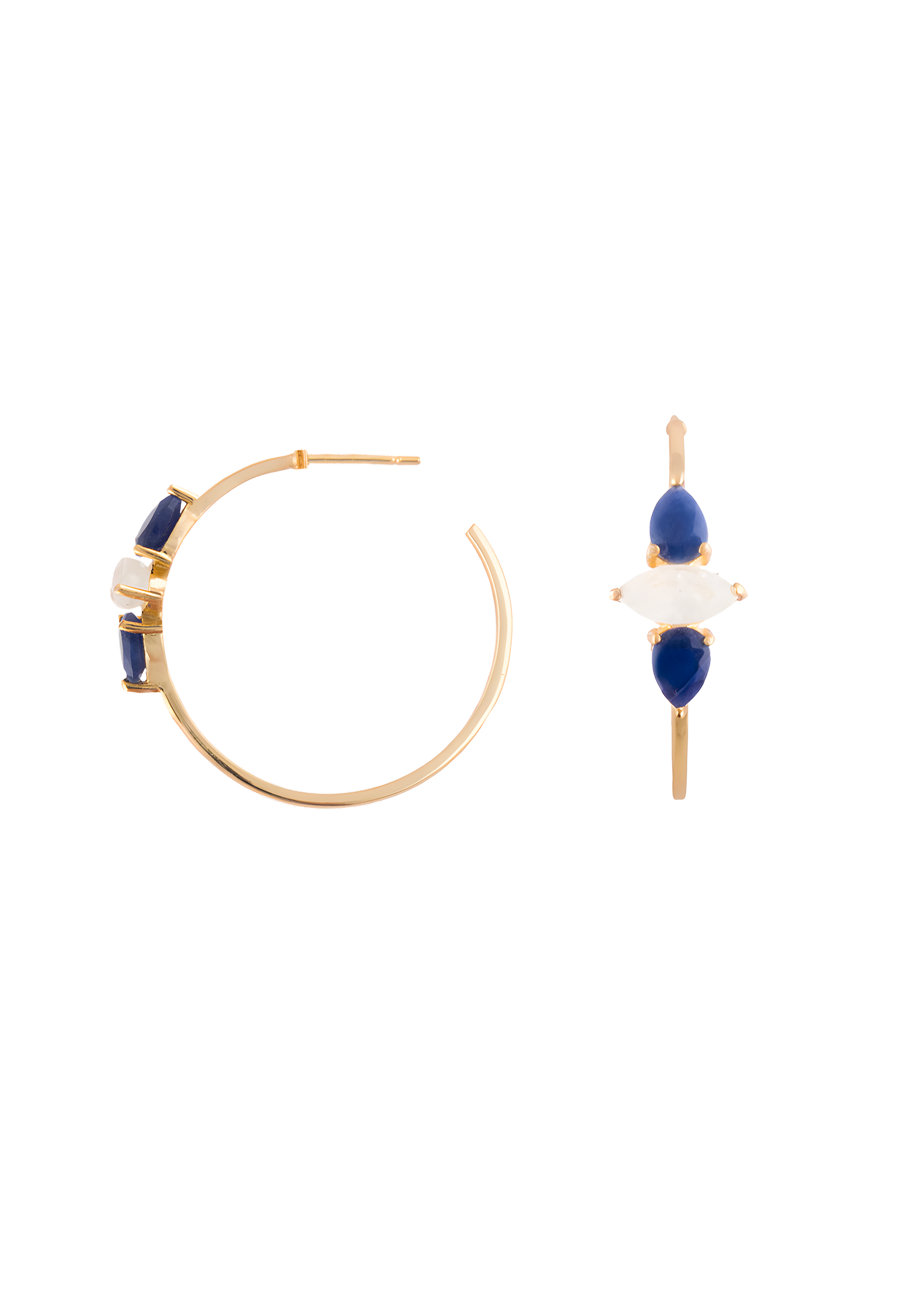 Aros Kasia Azul y blanco