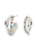 Aros Plata Idol Rainbow
