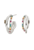 Aros Plata Idol Rainbow