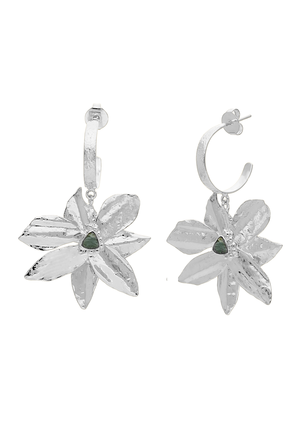 Aros Lotus Flower Plata