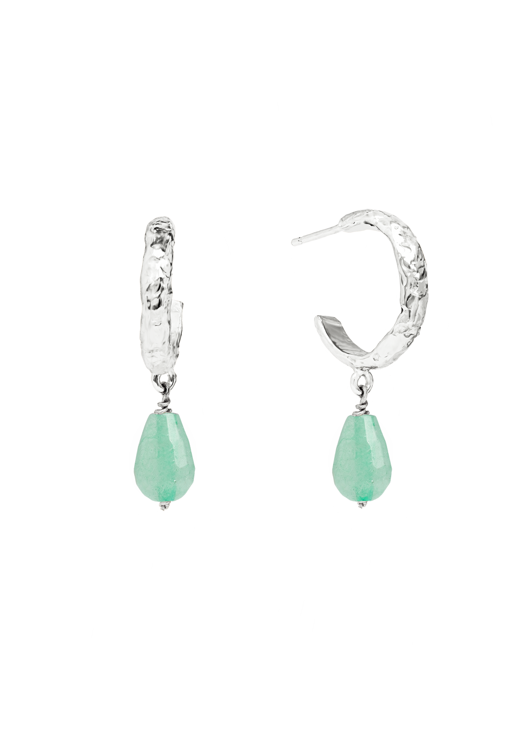Aros Sadie Aguamarina Plata