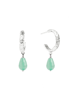 Aros Sadie Aguamarina Plata
