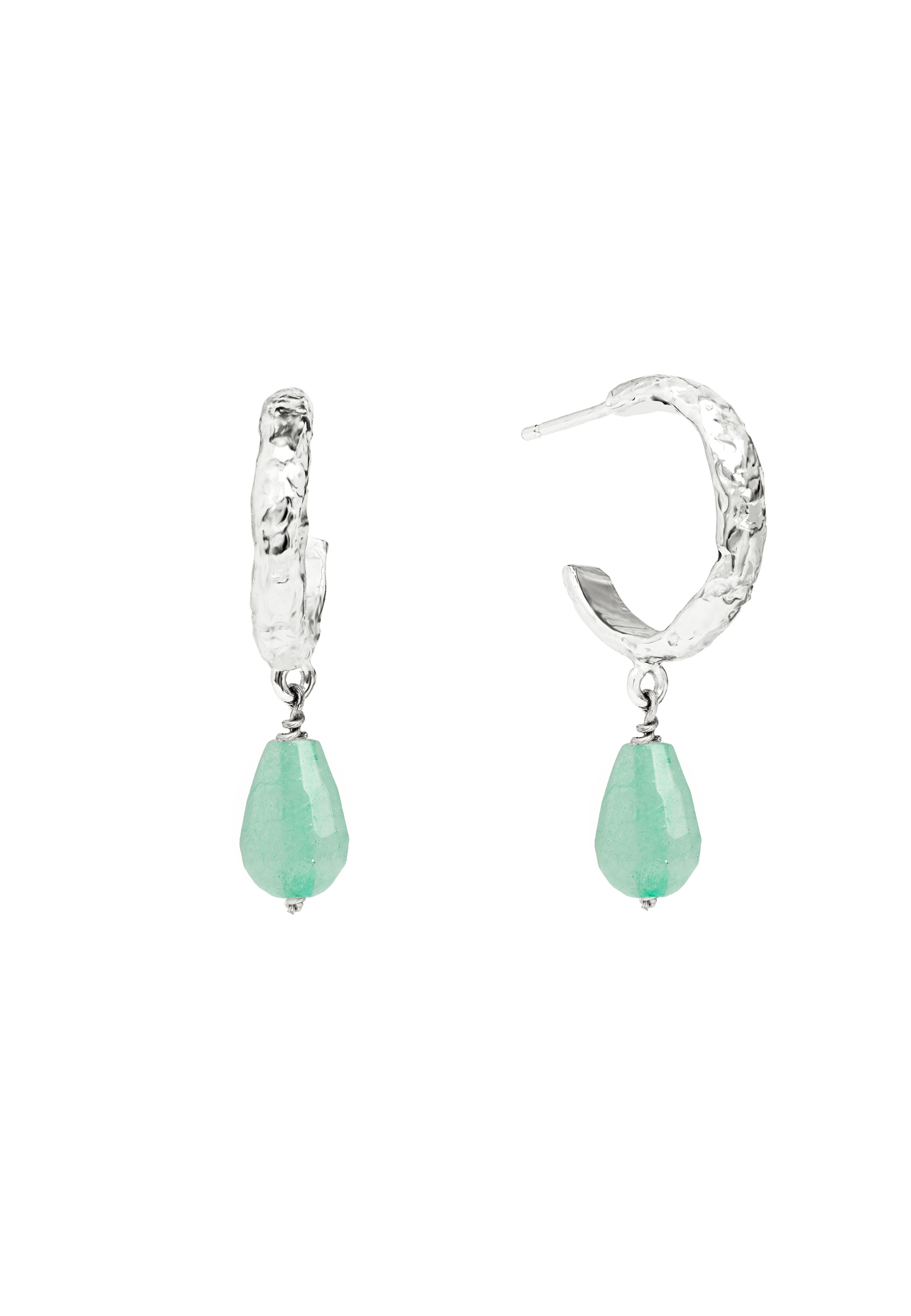 Aros Sadie Aguamarina Plata