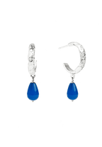 Aros Sadie Azul Plata