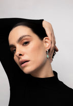 Aros Sadie Aguamarina Plata