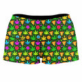 Ganja Motif High-Waisted Women's Shorts
