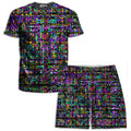8-Bit Trippy Glitch Men's T-Shirt and Shorts Combo