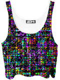 8-Bit Trippy Glitch Crop Top