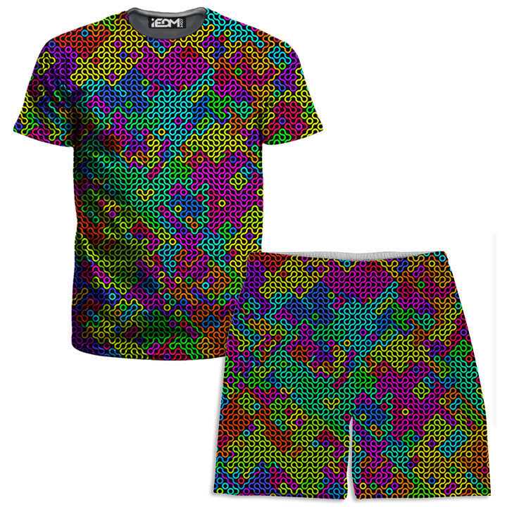 Kaleidoscope Mesh Men's T-Shirt and Shorts Combo