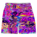 Purple Acid Glitch Waves Weekend Shorts