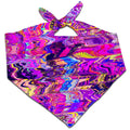 Purple Acid Glitch Waves Bandana