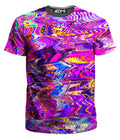 Purple Acid Glitch Waves Men's T-Shirt
