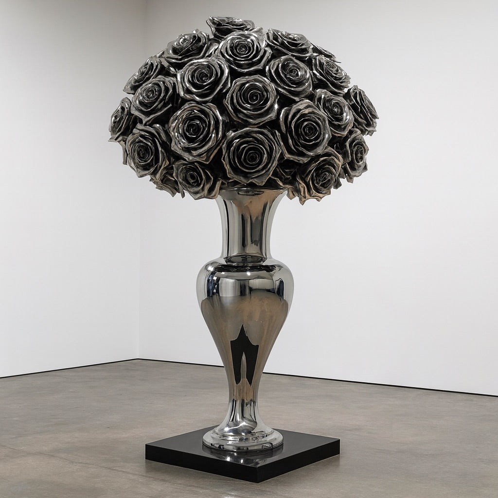 ArtZ® Stainless Steel Valentines Day Roses Sculpture