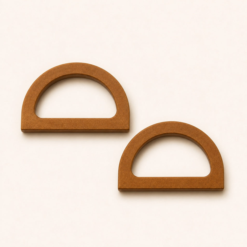 Asas de madera semicirculares para bolso de mano · 12 cm · Par