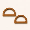 Asas de madera semicirculares para bolso de mano · 12 cm · Par