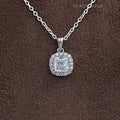 Asscher Lab Diamond Halo Pendant