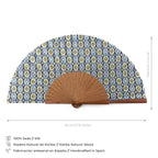 Blue & Green Silk hand fan Ayad