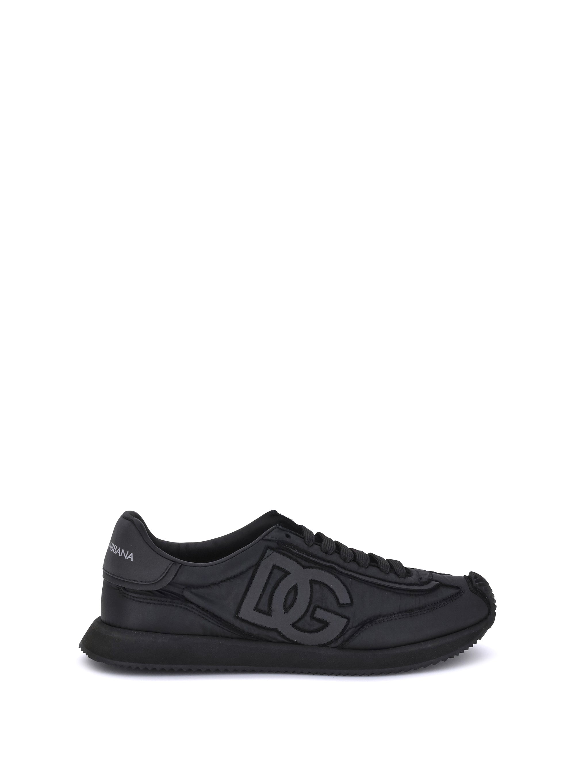 Dolce & Gabbana Monogram Nylon Sneaker — Black