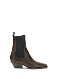 Brunello Cucinelli Leather Ankle Boot — Brown