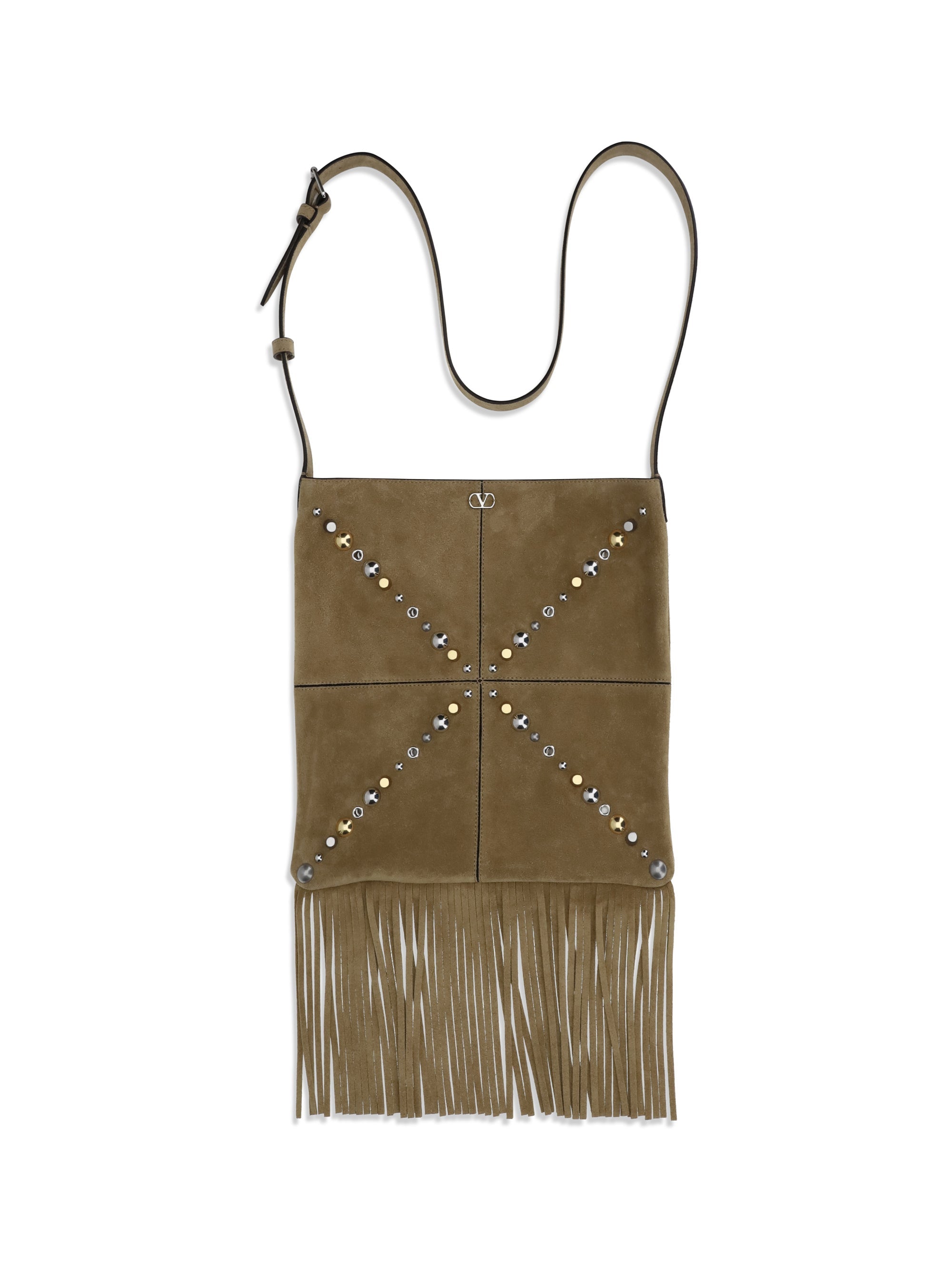 Valentino Garavani Nellcôte Shoulder Bag — Beige