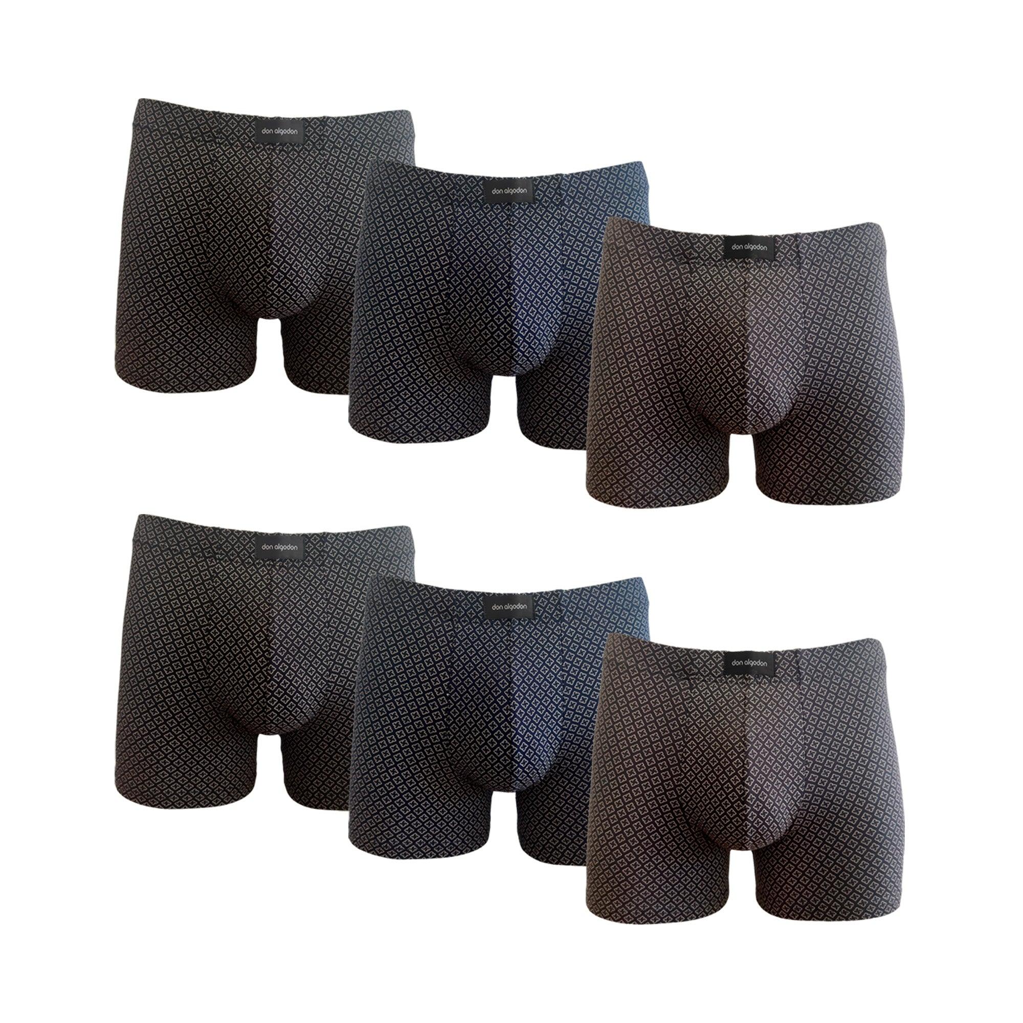 Don Algodon Premium | Pack 6 Boxers para Hombre | Algodón Suave y Transpirable