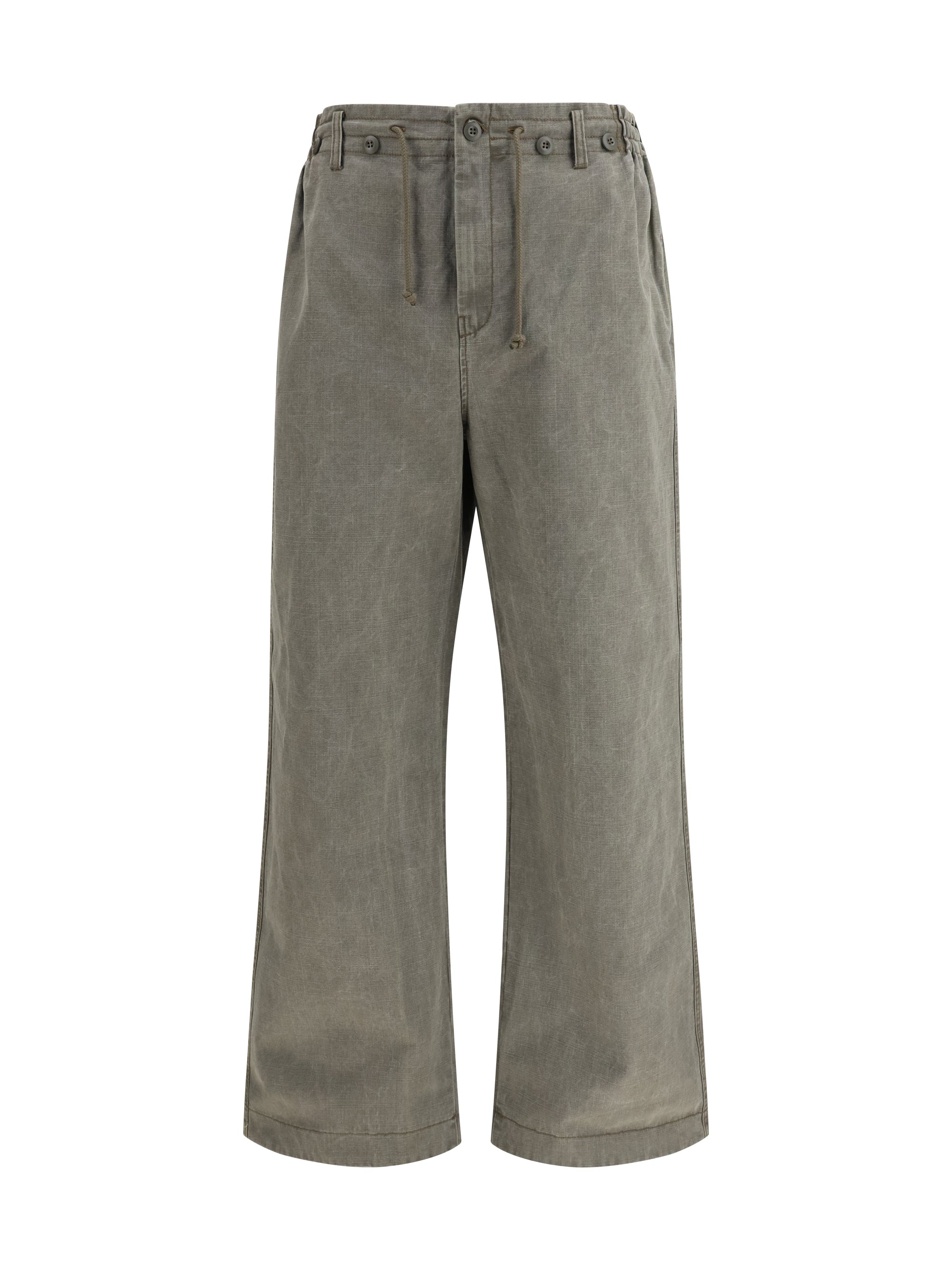 Golden Goose Cotton Wide-Leg Jeans — Gray