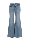 7for Low-Rise Five-Pocket Jeans — Blue