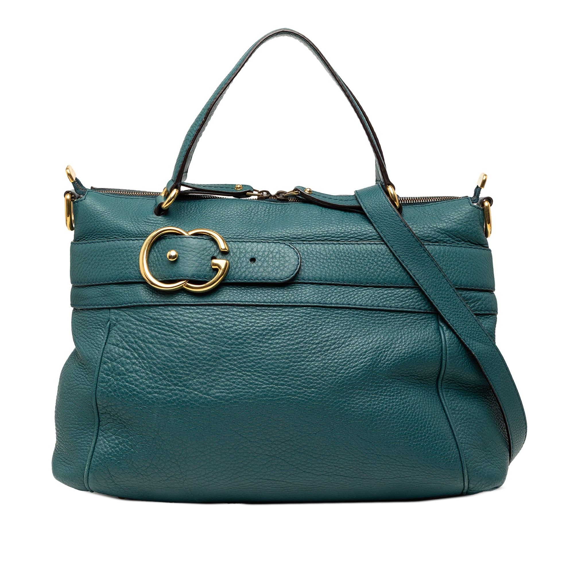 Medium Leather Ride Top Handle Bag