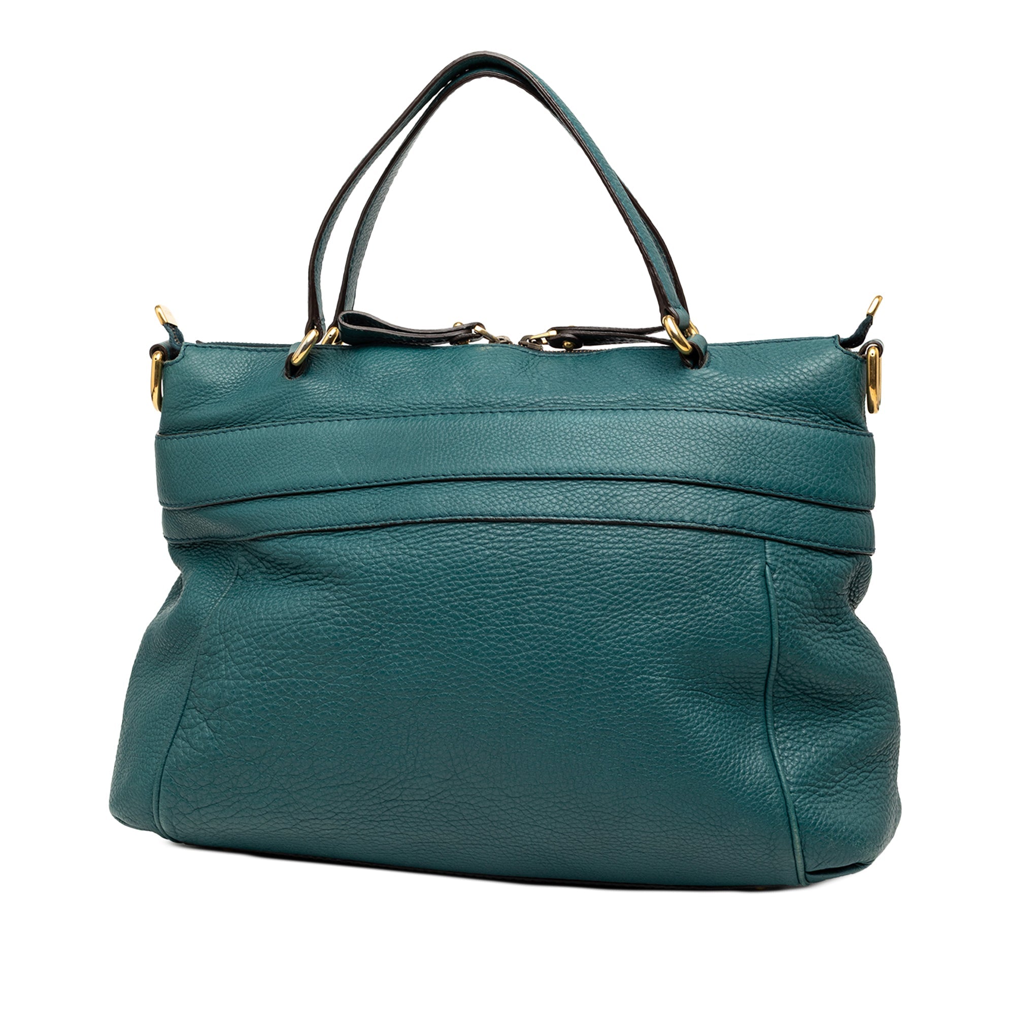 Medium Leather Ride Top Handle Bag