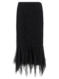 Valentino Garavani Lace Midi Skirt — Black