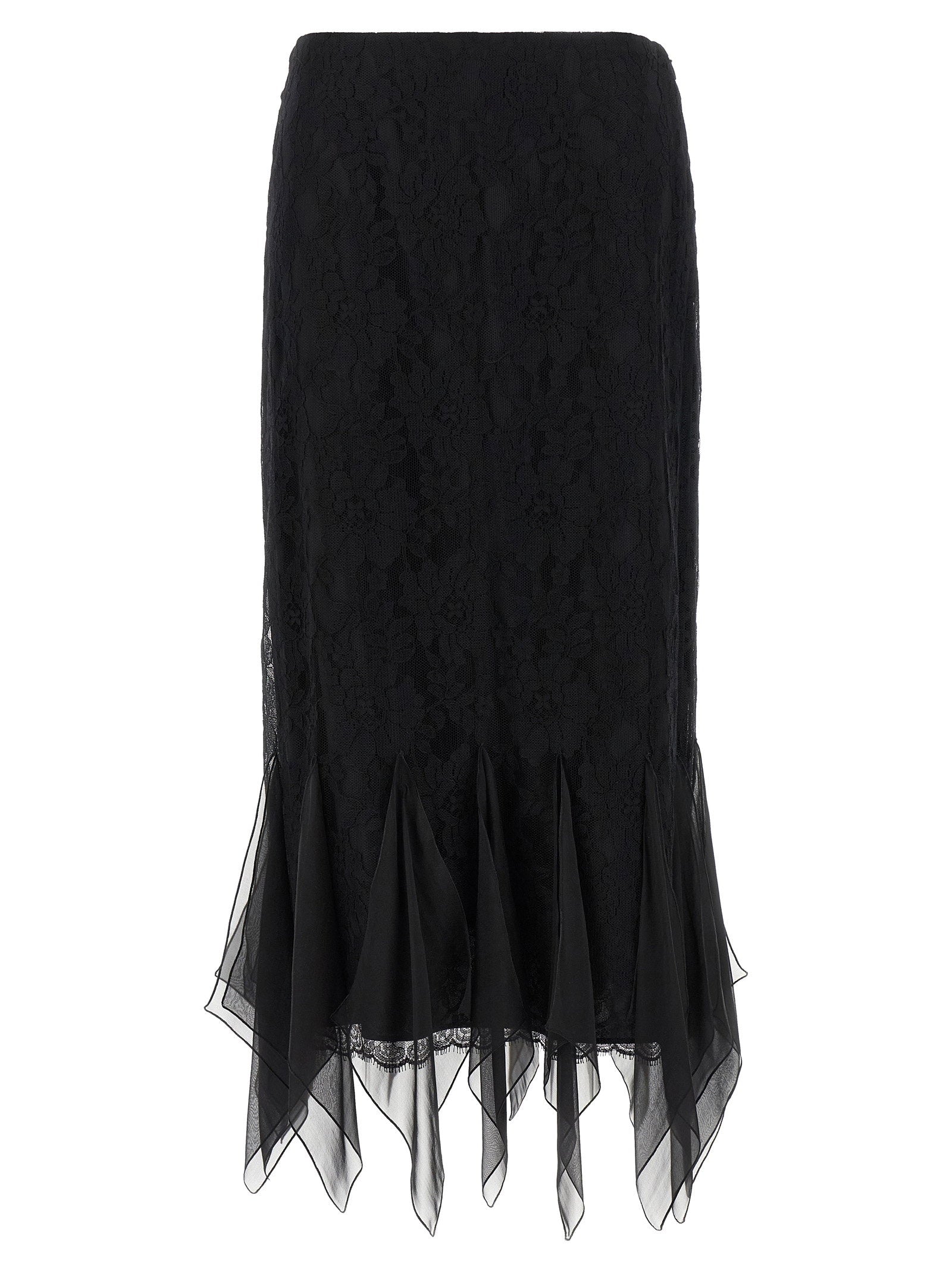 Valentino Garavani Lace Midi Skirt — Black