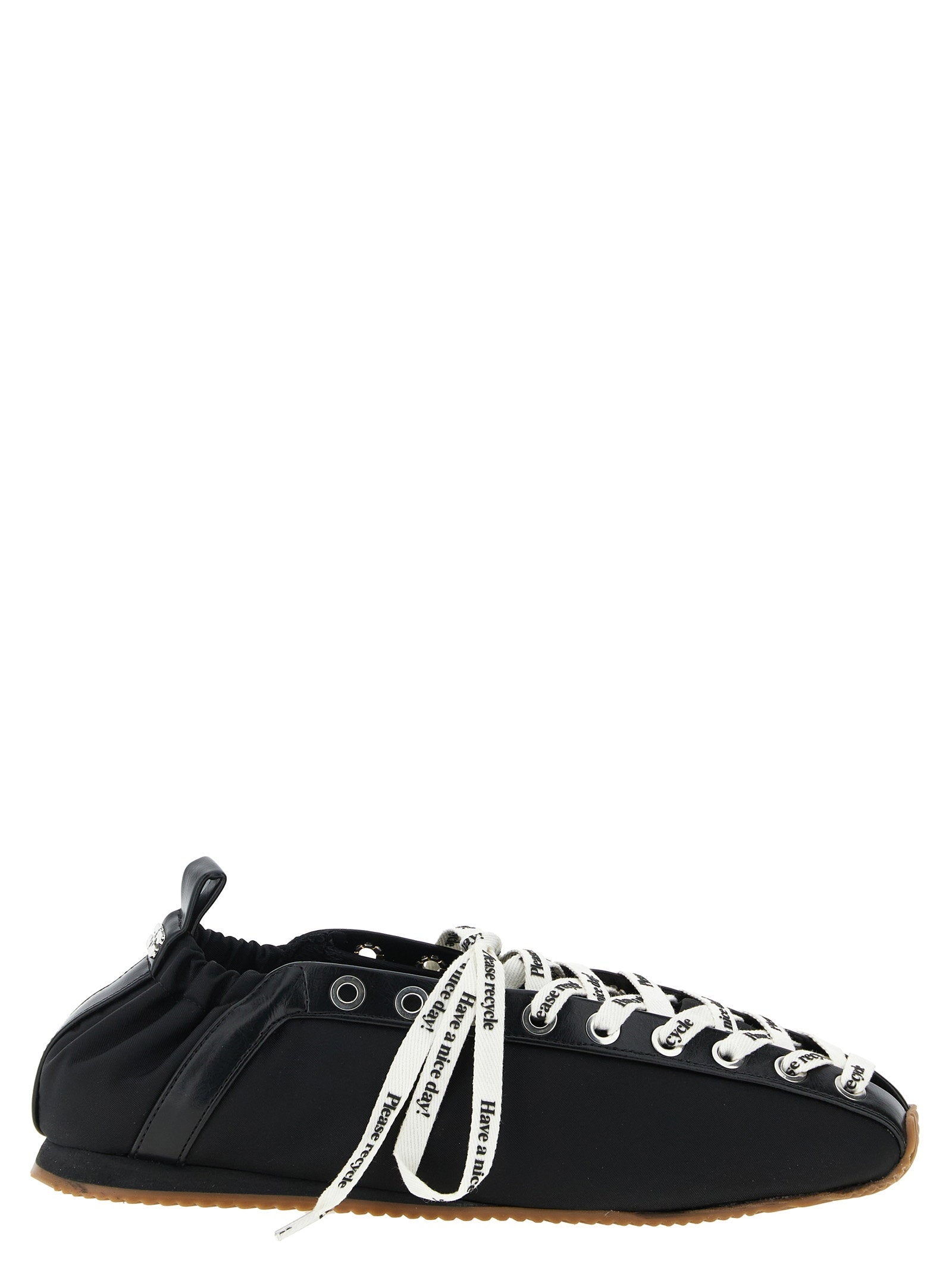 Ganni Sporty Nylon Flat — Black